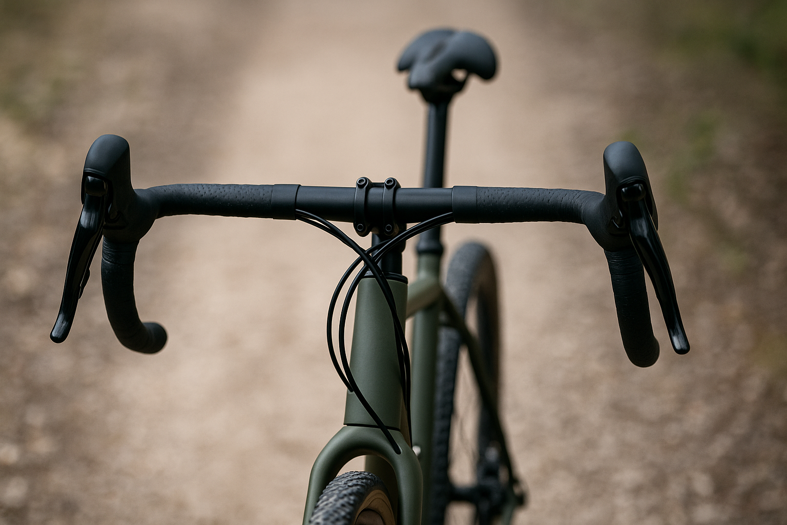 Dropbar-Lenker an einem Rennrad mit verschiedenen Griffpositionen