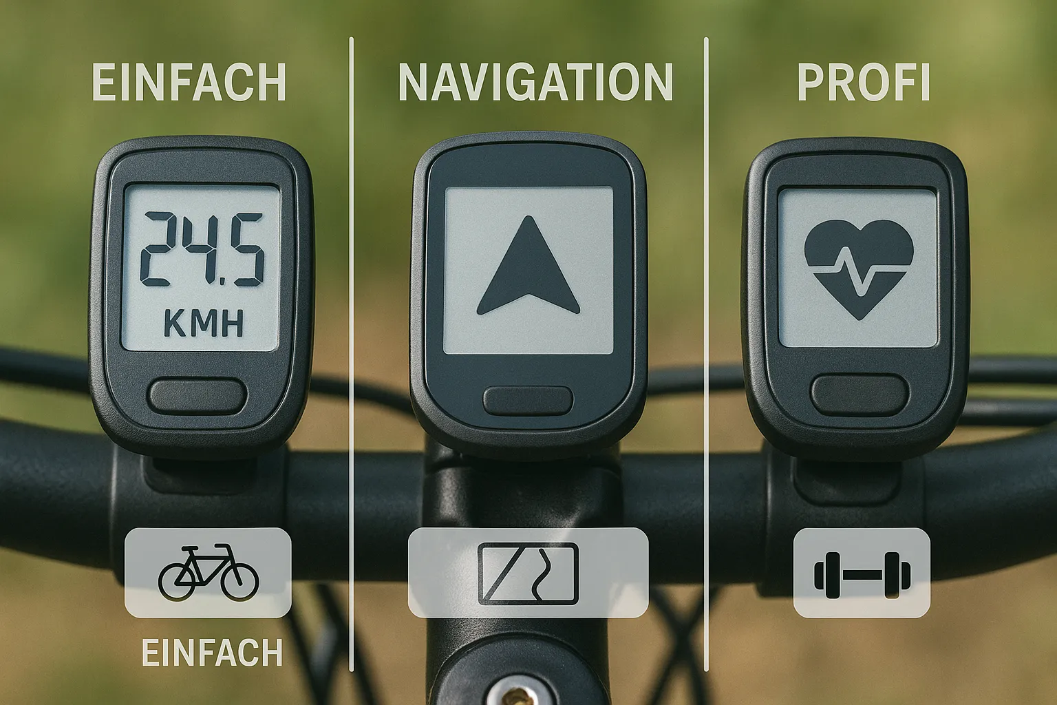 Vergleich von Fahrradcomputern: Einfach, Navigation, Profi