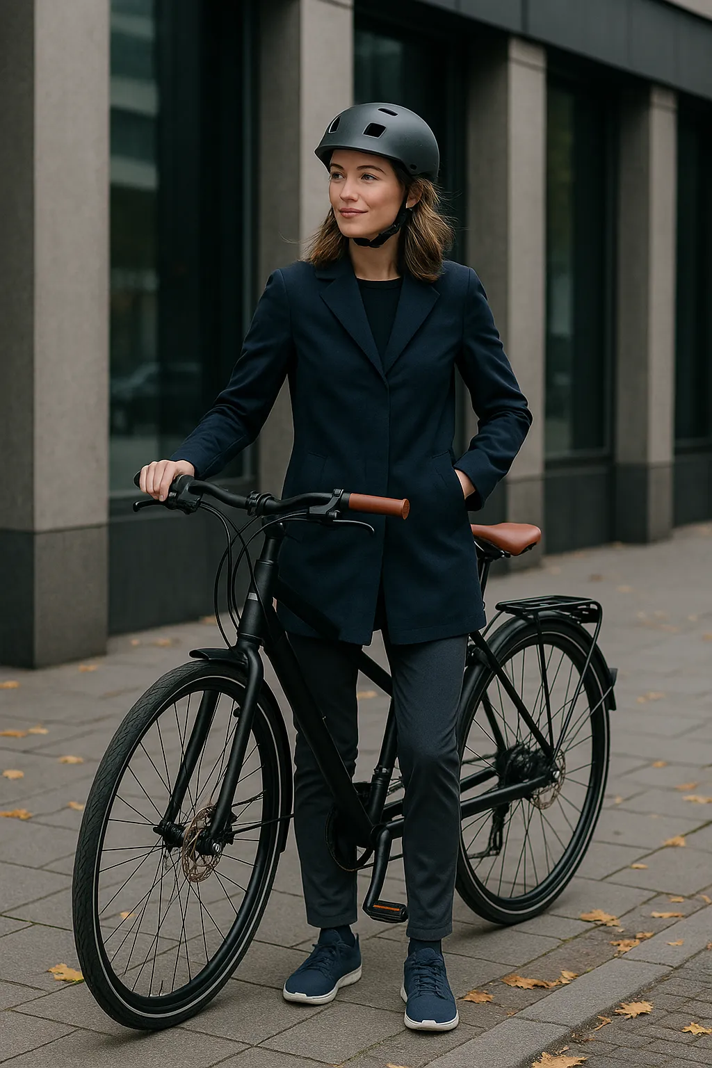 Stylisches Fahrradoutfit für den Herbstalltag mit Softshell und urbanem Look