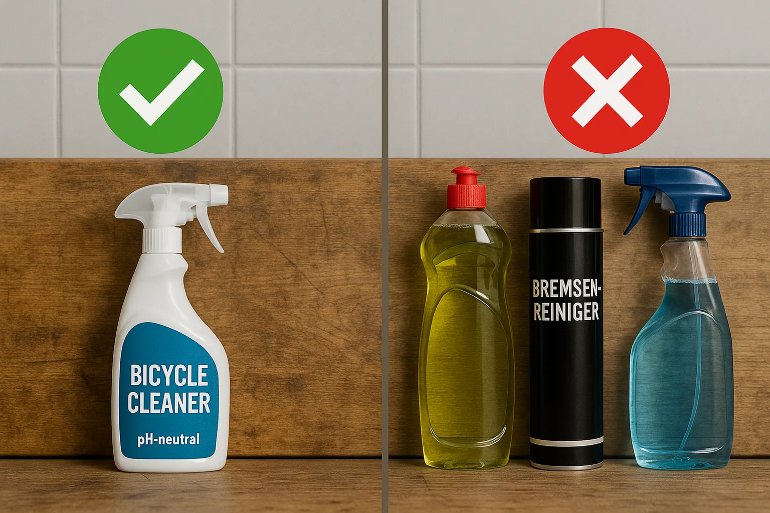 Geeignete und ungeeignete Reinigungsmittel im Vergleich