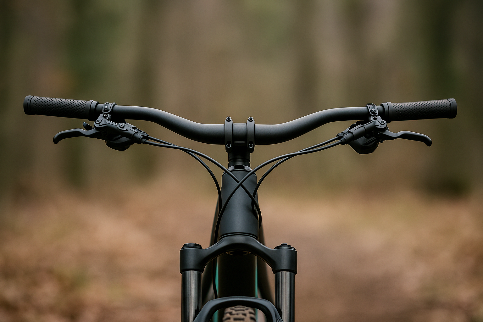 Riser-Lenker an einem All-Mountain-Bike