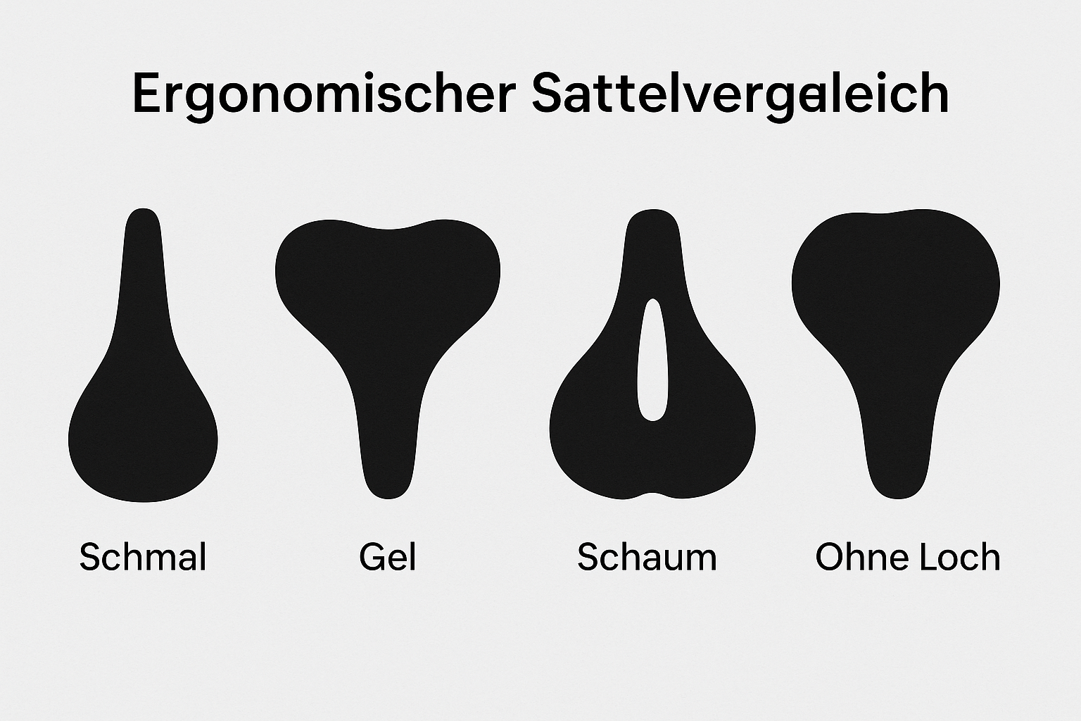 Vergleich ergonomischer Fahrradsättel: Schmal, Gel, Schaum, Mit Loch, Ohne Loch