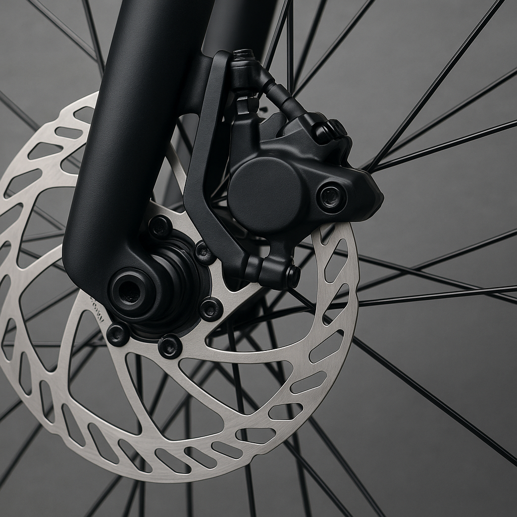 Hydraulische Scheibenbremse am Fahrrad im Detail