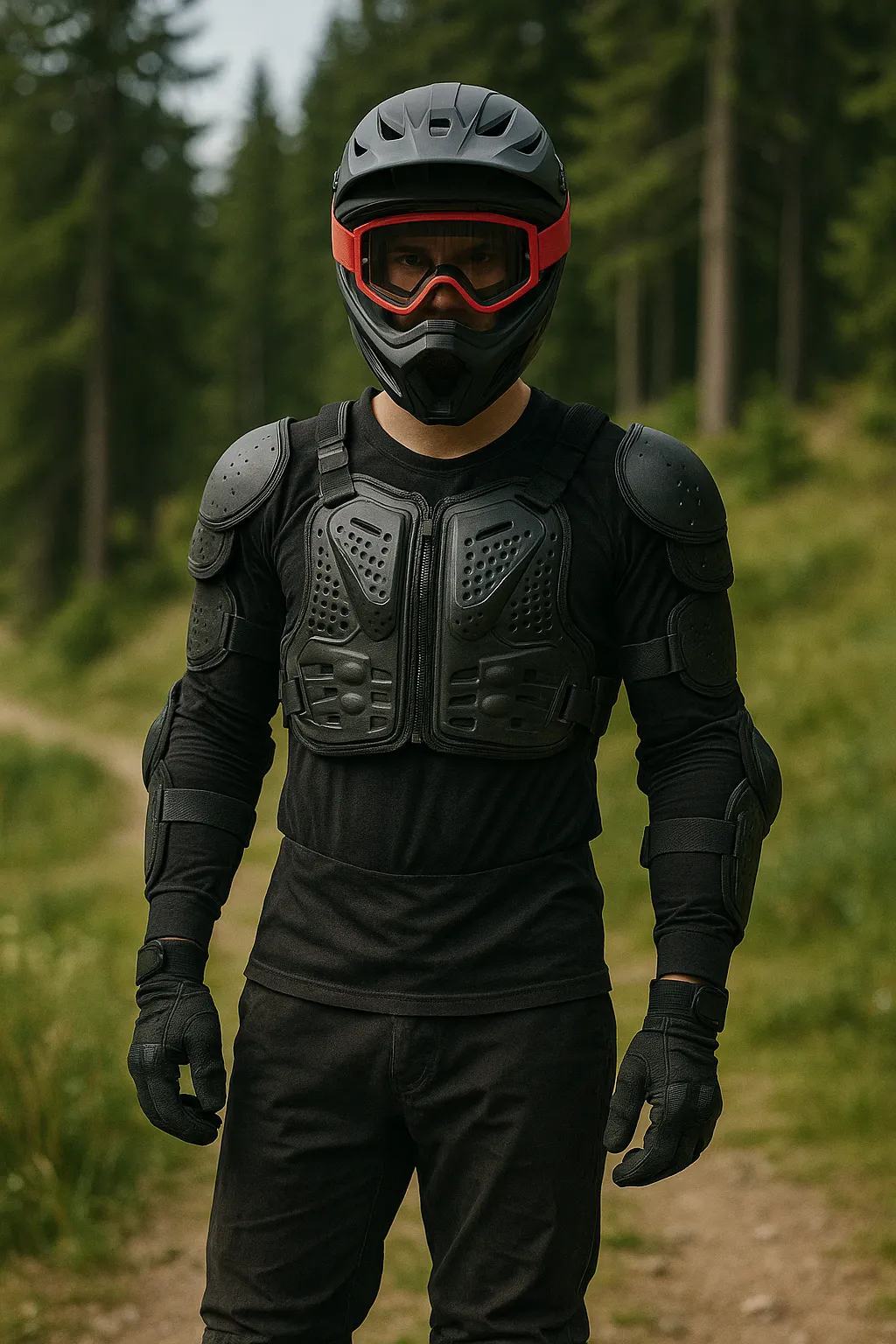 Schutzausrüstung für Downhill – Helm, Handschuhe, Protektoren