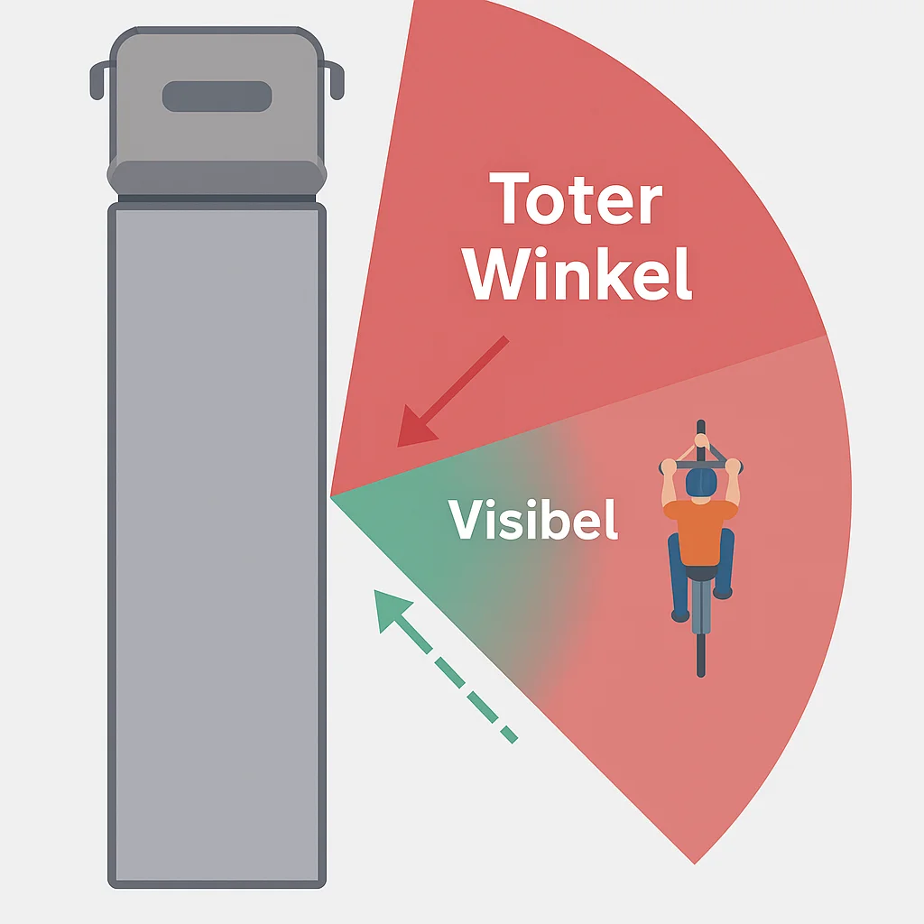 Schema: Toter Winkel rechts neben LKW