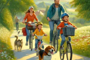 Sicher Radfahren mit Kindern und Hund