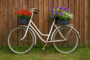 Kreatives Upcycling – Alte Fahrräder als Deko für Garten und Balkon nutzen